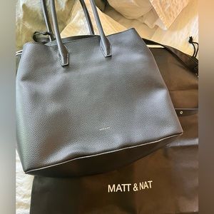 Matt & Nat Black Satchel (KRISTA VEGAN SATCHEL)